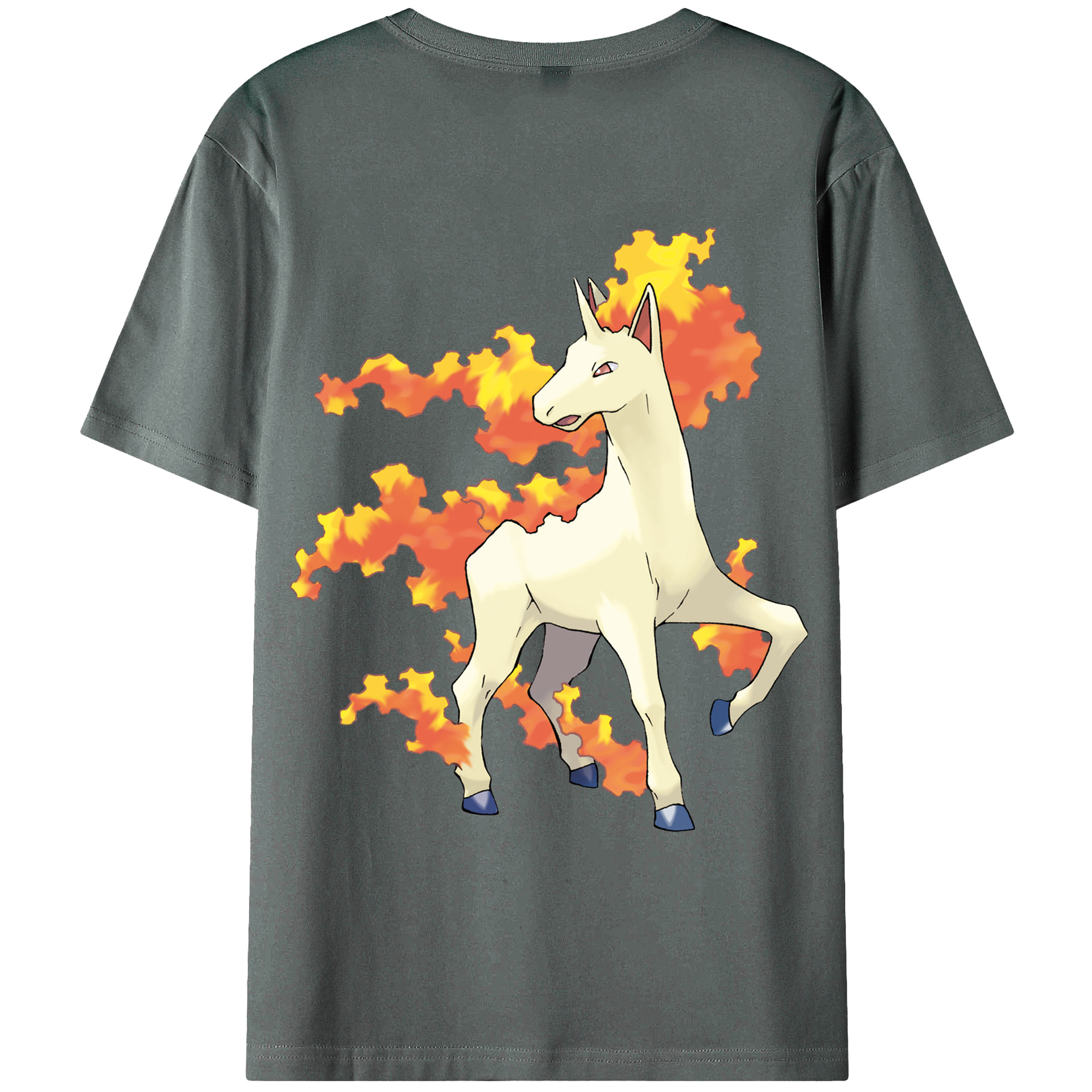 （画像用） ポケットモンスター Pokémon 綿100％ メンズ半袖Tシャツ（バックプリント） 通気性
